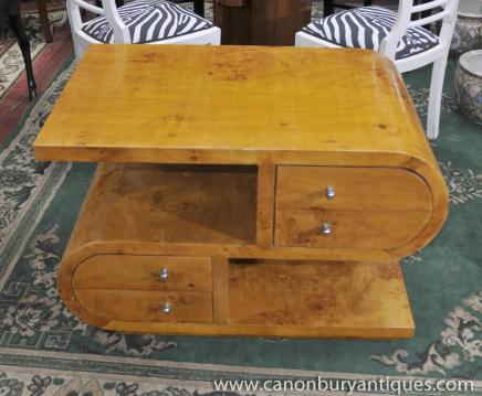 S-Form-Art-Deco-Cocktail Coffee Table Tabellen 1920er Jahren Möbel