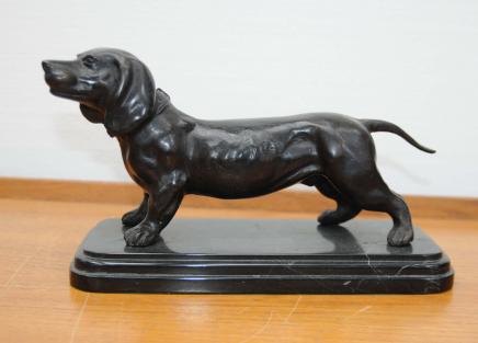 Bronze Dachshund Dackel Hunde Tiere Statue