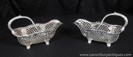Paar viktorianischen Silver Plate Weinausgießer