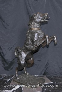 Große Bronze-Labrador-Hund Statue Hunde Tiere Lab