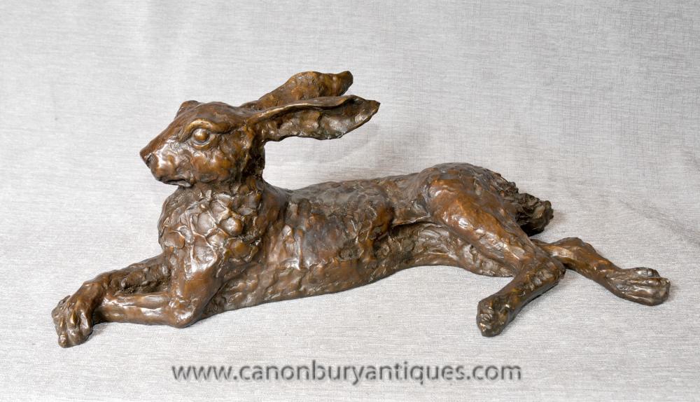 Englisch Bronze Hare Statue Casting Kaninchen Tiere