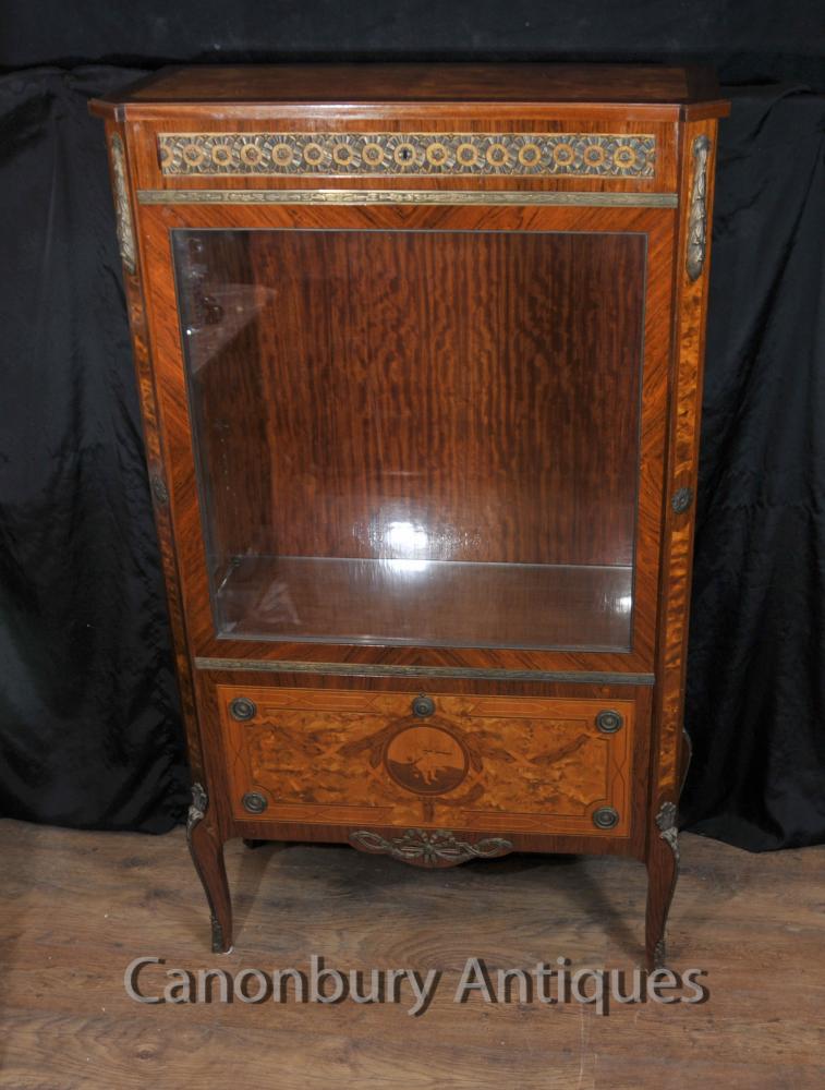 Antike Napoleon III Glasvitrine Bijouterie