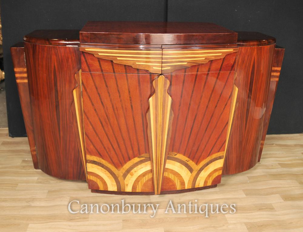 Art Deco Anrichte Cabinet Intarsien Palisander