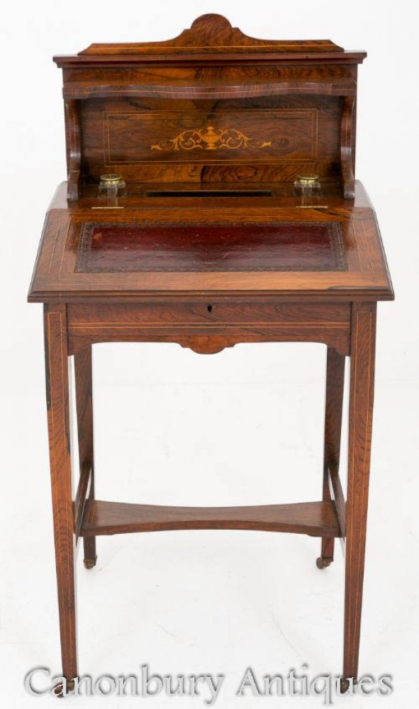 Victorian Ladies Writing Table Desk - Um 1880