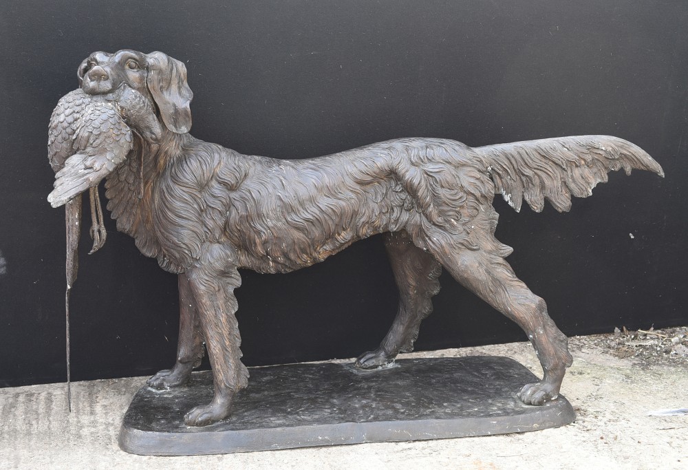 Bronze Red Setter Dog Statue Large Casting After PJ Mene