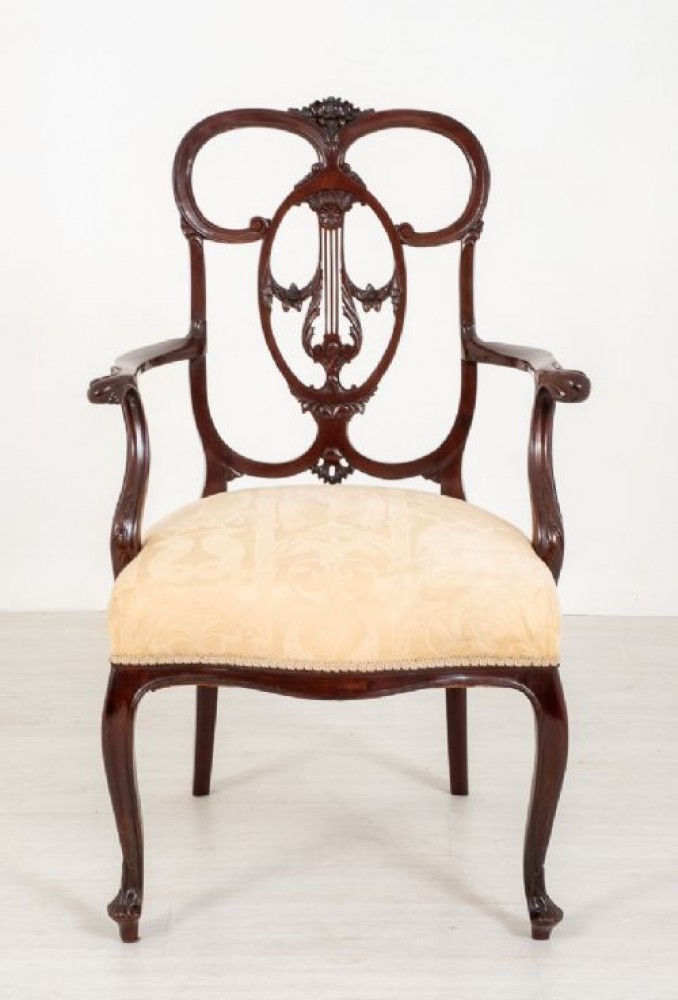 Chippendale Carver Arm Chair – Antikes Mahagoni 1890