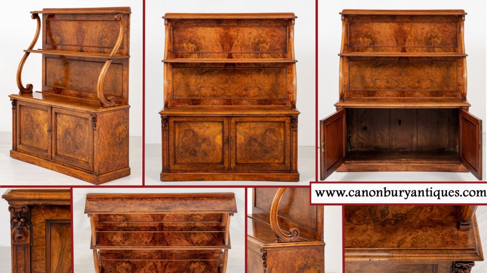 Wilhelm IV. Bücherregal Nussbaumschrank 19
