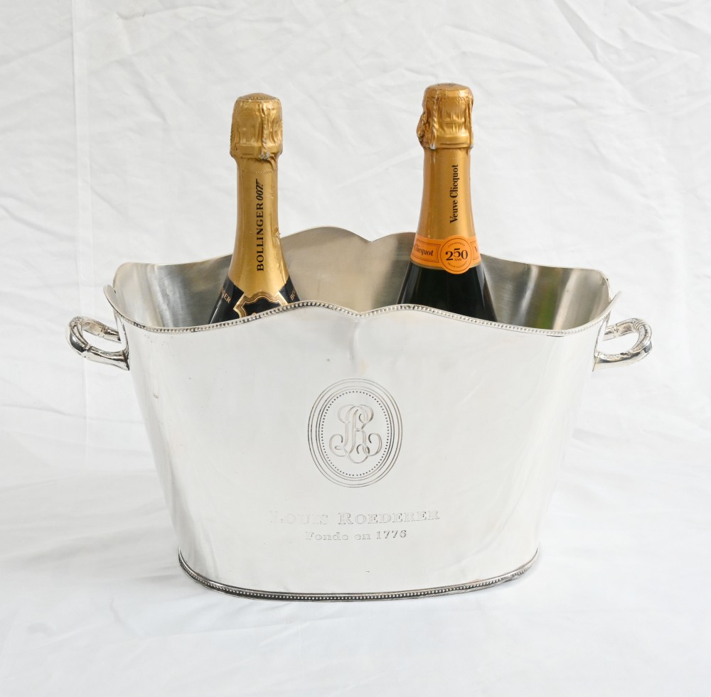 Silver Plat Champagnerkübel Weinkühler Louis Roederer