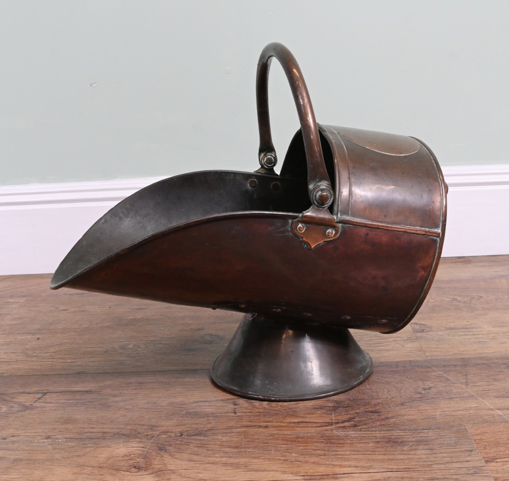 Viktorianischer Kohleneimer aus Kupfer, 1850