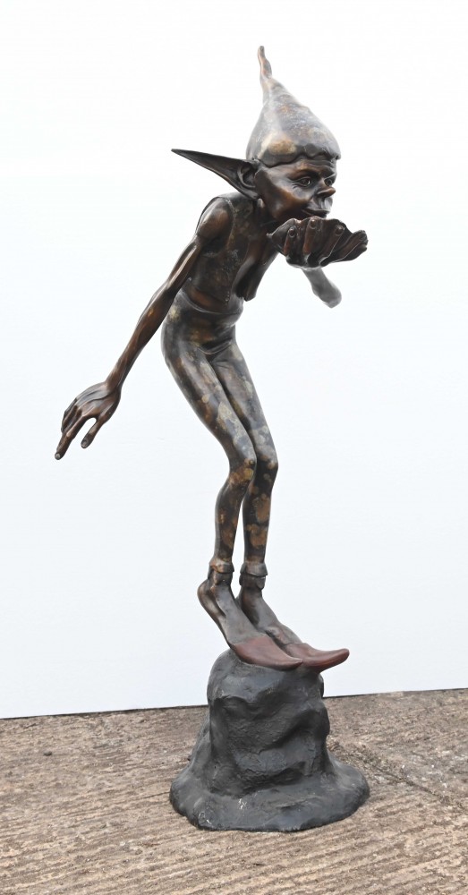 Bronzestatue des Pixie Fountain Fairey Goblin 