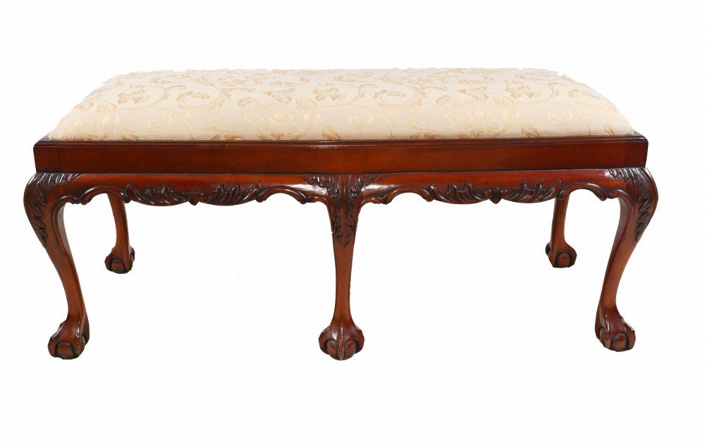 Chippendale Duet Stool, Mahagonisitz, Doppelklavier