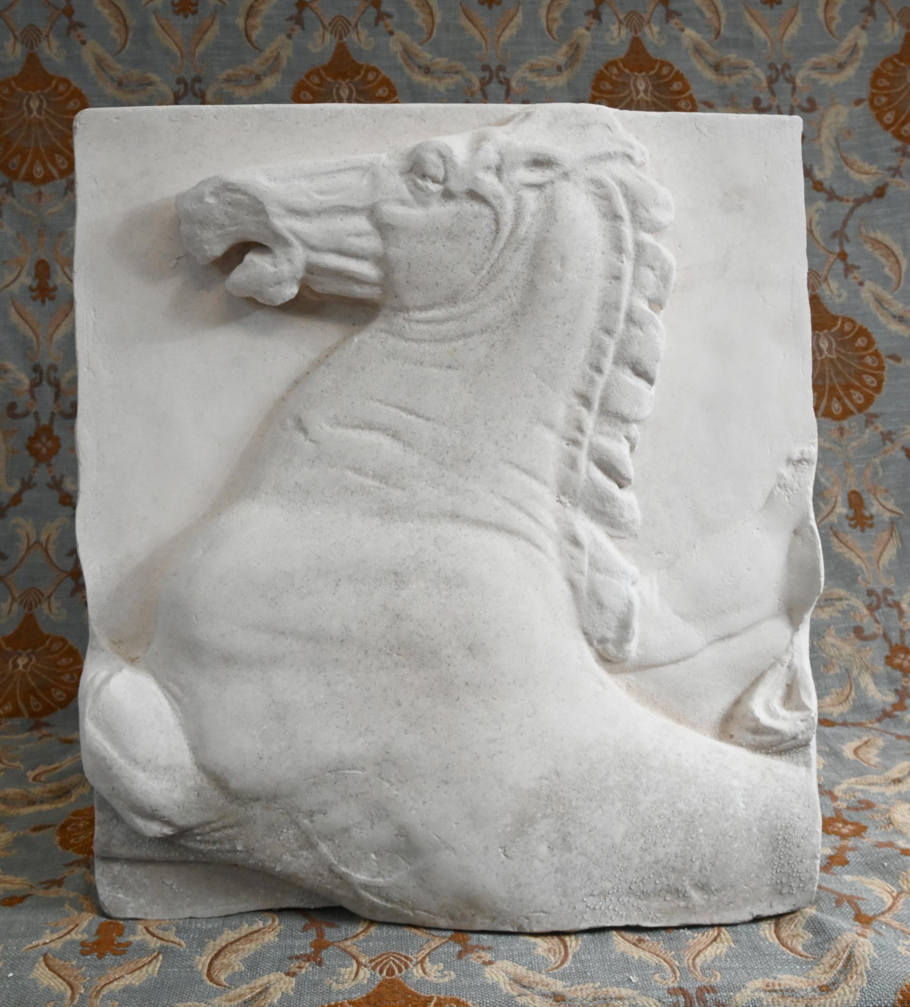 Klassisches Relikt Trojanisches Pferd Relief Stein Verbund WandbehangAntike Wandteppiche , Kuriositäten