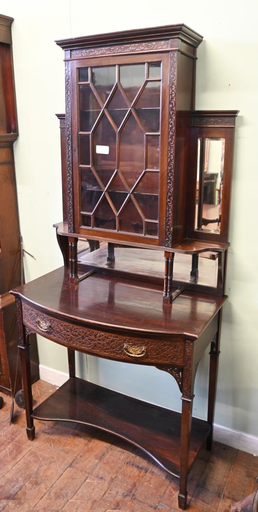 Jugendstil Vitrine Mahagoni 1890
