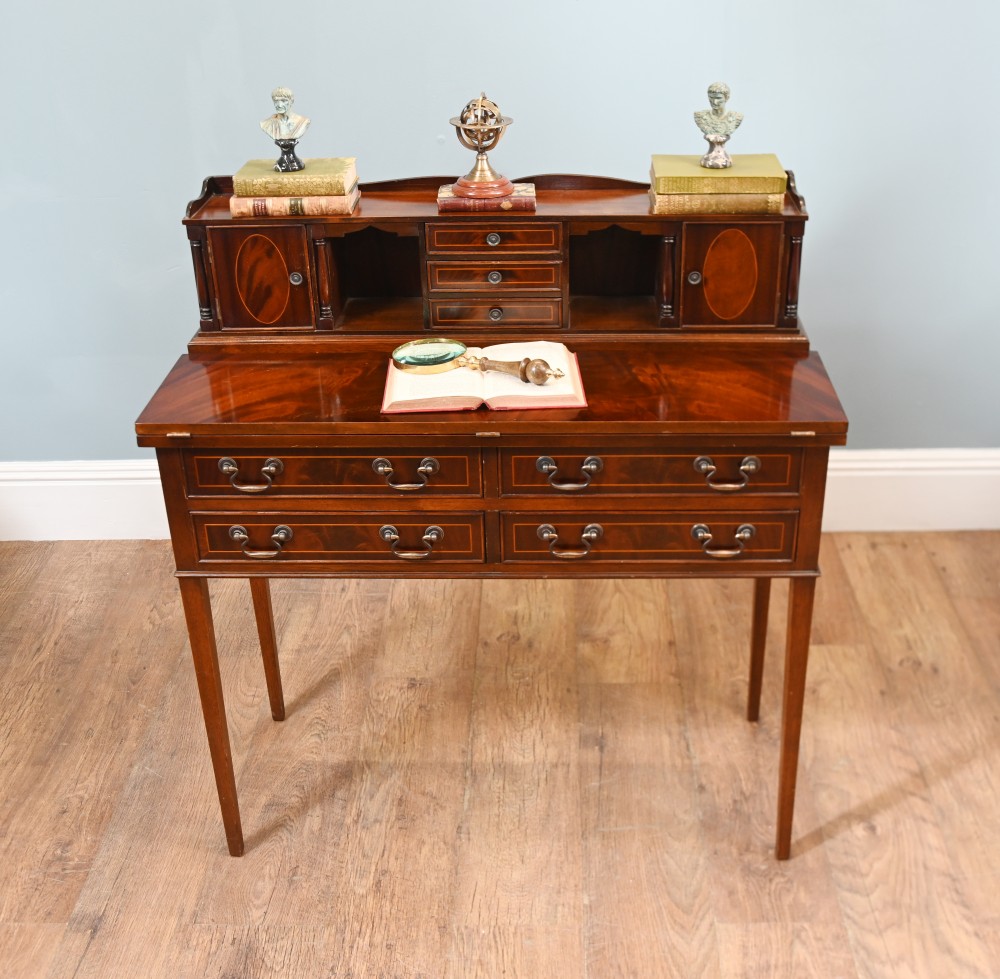  Sheraton Ladies Desk Bureau, Mahagoni, 1890